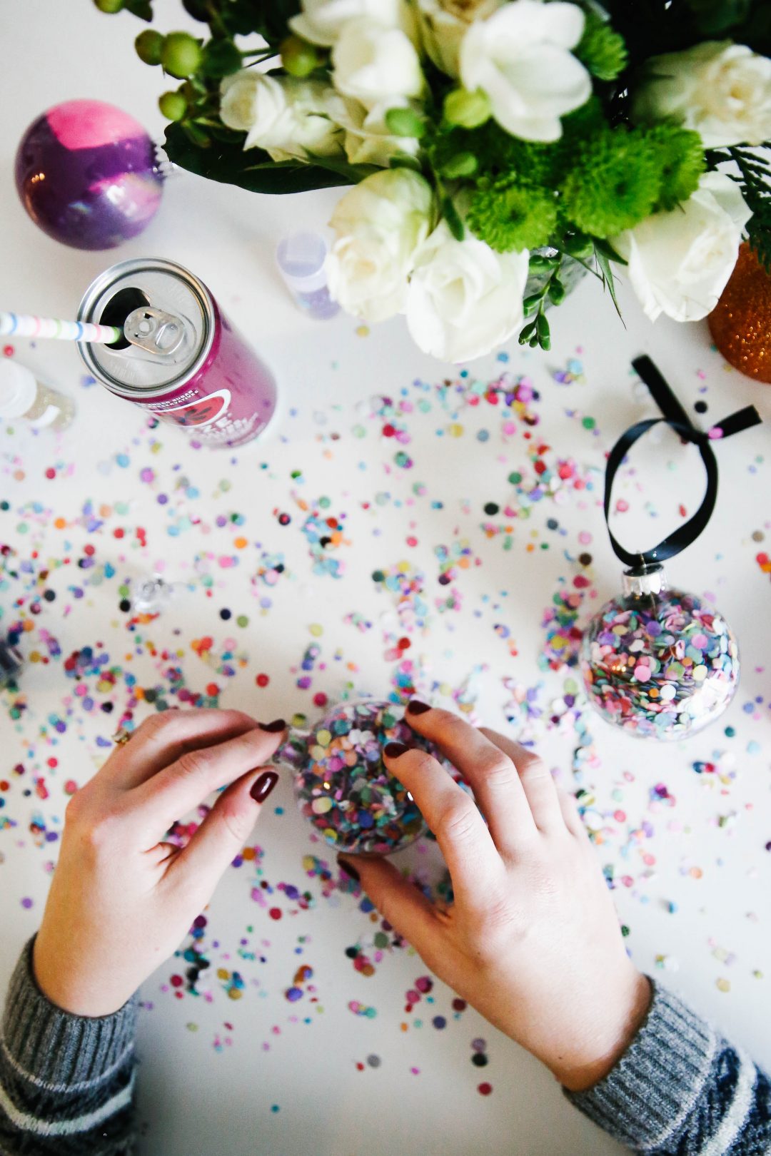 Bold & Bright DIY Ornaments Inspired by IZZE Sparkling Juice.