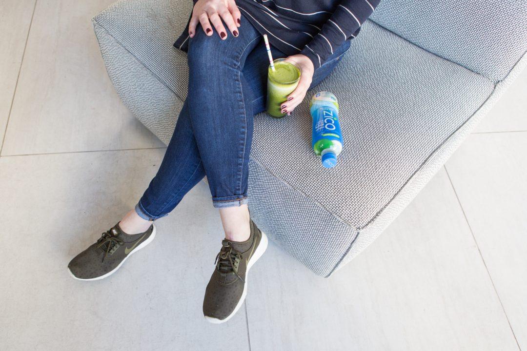 Easy Matcha + Pineapple Smoothie with ZICO Coconut Water.